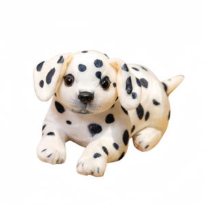 Venta caliente de fábrica lindo cachorro 20cm blanco gris dálmata perro juguete realista cojín de felpa Super suave Material de felpa PP algodón - Product Image 1