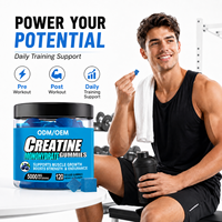 Gummies de créatine monohydrate 5000mg sans sucre, véganes, pour la force musculaire et l'énergie, supplément sportif, marque privée, OEM ODM