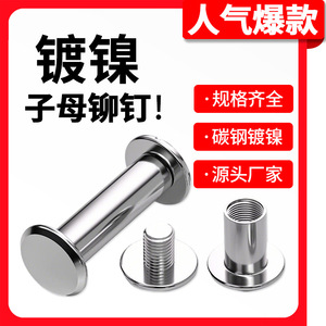 Rivets Xing Jinwei avec rondelle, tête plate, autotaraudeurs, nickelés, en acier au carbone, norme GB875, grade A - Product Image 5