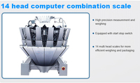 Multi-Head Scale Up-720 Volautomatische Weging Verticale Verpakkingsmachine Voor Droge Vruchten Noten Rijstkorrel Gepofte Voedselverpakking