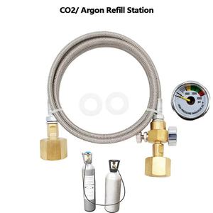 Sodastream CO2 Tank Cylinder Refill <b>Station</b> Air <b>Tools</b> Filling Charging Adapter 1.5m Stainless Steel Braid Hose 3000PSI Pressure - Product Image 4