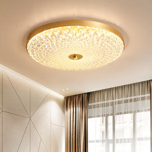 Luxury All-Copper Glass LED <b>Chandelier</b> Modern Design Living Room Hotel Room Study <b>Lighting</b> Fixture - Product Image 1