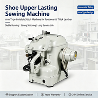 Machine à coudre industrielle à bras pour fourrures, point invisible, fonctionnement stable pour la fabrication de tiges de chaussures en cuir et de bottes de neige
