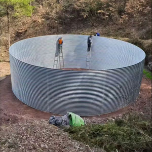 Réservoir de pisciculture circulaire mobile en tôle galvanisée, en toile haute densité, vente en gros directe usine Chine - Product Image 1