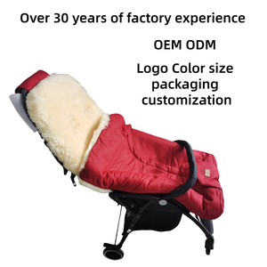 Sac de couchage pour poussette en peau de mouton australienne 100 % naturelle, sac de voyage pour bébé, support d'échantillon, vente en gros - Product Image 2