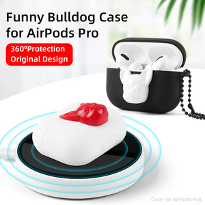 Étui airpods <span class=keywords><strong>Pro</strong></span> en Silicone Pvc, Design de Logo personnalisé en forme de bouledogue pour Apple <span class=keywords><strong>Airpod</strong></span> <span class=keywords><strong>Pro</strong></span> - Product Image 2