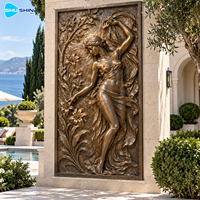 Sculpture murale artistique en bronze, relief, moulage à la cire perdue, figurine personnalisée, art métallique pour la décoration d'hôtels, de galeries, de places, de jardins et de cours.