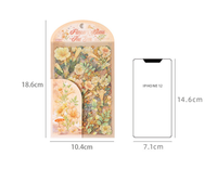 Stiker Bunga Seri Frost Flower Dew --4 Tema Bunga, Set Stiker Tahan Air Die-Cut untuk Jurnal, 6 Lembar Per Pak