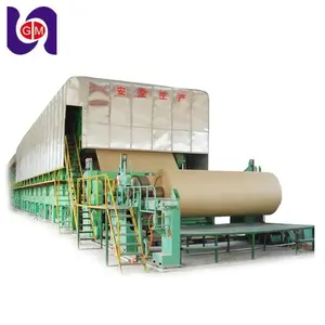 Waste Recycling Fluting Corrugated Medium Carton Manufacturing Production Line Cardboard Making Machine Kraft Paper Mill Price