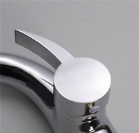 Robinet de lavabo minimaliste haut de gamme pour eau froide et chaude, pour lavabo sous plan, avec cartouche en céramique, usage domestique haut de gamme