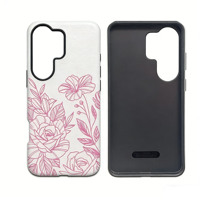 Coque de téléphone brillante 2-en-1 en PU+TPU, personnalisable pour Samsung S26U, S26 Plus, S26, S25U, S25 Plus