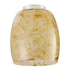 6-Inch Tall Clear Seeded Cylinder Glass Lamp Shade With 1-5/8 Fitter