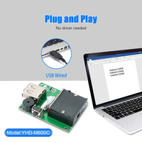 Mini module de scanner de codes à barres 1D pour ligne d'assemblage d'usine, logistique, kiosque, Plug & Play USB/RS232/TTL, écran de lecture et codes flous
