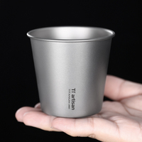 Gobelet à eau en titane 200 ml, tasses à café personnalisées, gobelets à paroi simple pour le camping, accessoires de voyage