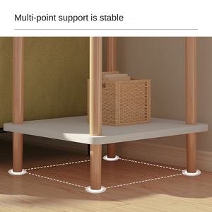 Bắc Âu Bằng Gỗ Bên Hiện Đại Đơn Giản 2-Tầng Cao Đôi Lớp Nhỏ Màu Trắng Cà Phê Hình Chữ Nhật MDF Bàn Trà Với Lưu Trữ Giá - Product Image 3