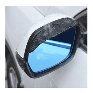 2 pièces autocollant de rétroviseur de voiture en pvc souple noir, <span class=keywords><strong>pare</strong></span>-soleil de protection imperméable à la pluie, couverture de sourcils - Product Image 1