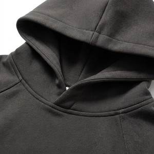 <span class=keywords><strong>Sudadera</strong></span> con Capucha <span class=keywords><strong>de</strong></span> Forro Polar Grueso para Hombre, 380GSM, Estilo Tech Fleece, Manga Raglán Minimalista, Cuello Alto, Estilo Urbano - Product Image 5