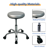 Fauteuil de consultation moderne pour clinique et hôpital, en acier inoxydable, avec coussin en mousse à mémoire de forme, base coulissante portable et mobile, réglable en hauteur, pour usage dentaire
