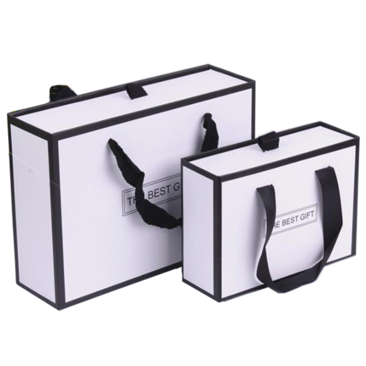 Custom logo pull out sliding garment bra packing drawer wedding dress gift packaging box with handle