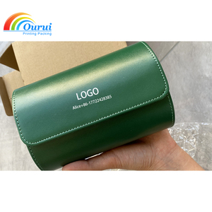 3 Slots PU Leather <b>Watch</b> Roll <b>Case</b>, Custom Logo Travel <b>Watch</b> Storage Box, Portable <b>Watch</b> Display Organizer for Men, Factory Dire - Product Image 6