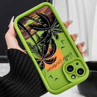 Vente en gros coucher de soleil cocotiers logo personnalisé TPU housse de téléphone souple pour iPhone 17 16 15 14 13 12 11 Pro Max Plus X XS 16e