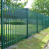 W D Pálido Simple/Redondo/Triple Punta Galvanizado Metal Palisade Vallas de seguridad