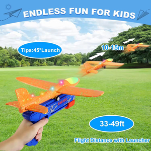 Ensemble de jouets lanceurs d'avions en mousse LED EPT 34 cm, lot de 3, avion à <span class=keywords><strong>catapulte</strong></span> avec 2 modes de vol, jeu de vol en plein air pour enfants - Product Image 2