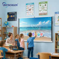 Pizarra Interactiva de Colaboración Inteligente INGSCREEN con Solución de Problemas por IA, Minutas de Reuniones y Función de Grabación de Video 4K