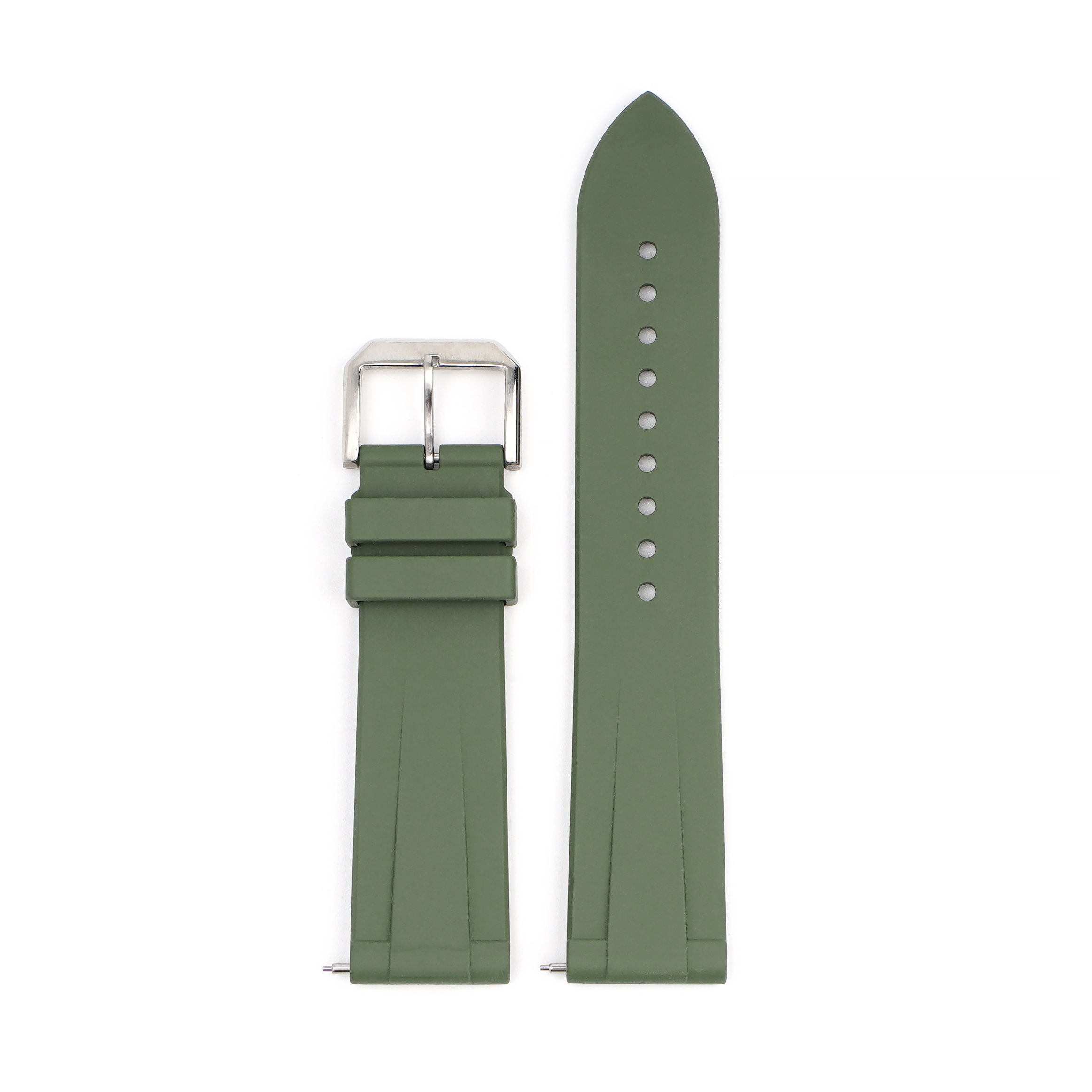ArmyGreen+silver buckle