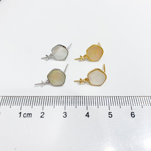 Accesorios de Plata S925 para DIY con Perlas, Bandeja Vacía para Perlas Redondas de 9-13mm, Pendientes Modernos 22079 - Product Image 4