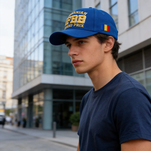 Casquette de baseball brodée 3D Grand <span class=keywords><strong>Prix</strong></span> Roumanie, drapeau roumain brodé, structurée, ajustable, taille adulte - Product Image 4