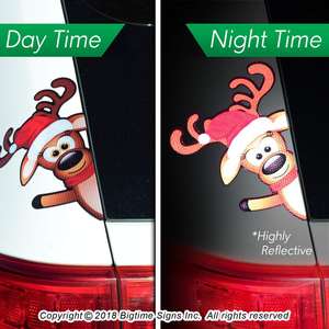 Imanes de Nevera con Diseño de Reno Navideño Más Vendidos, Diseño de Panal Reflectante; Decoraciones Magnéticas para el Hogar con Diseño de Papá Noel y Grinch - Product Image 6