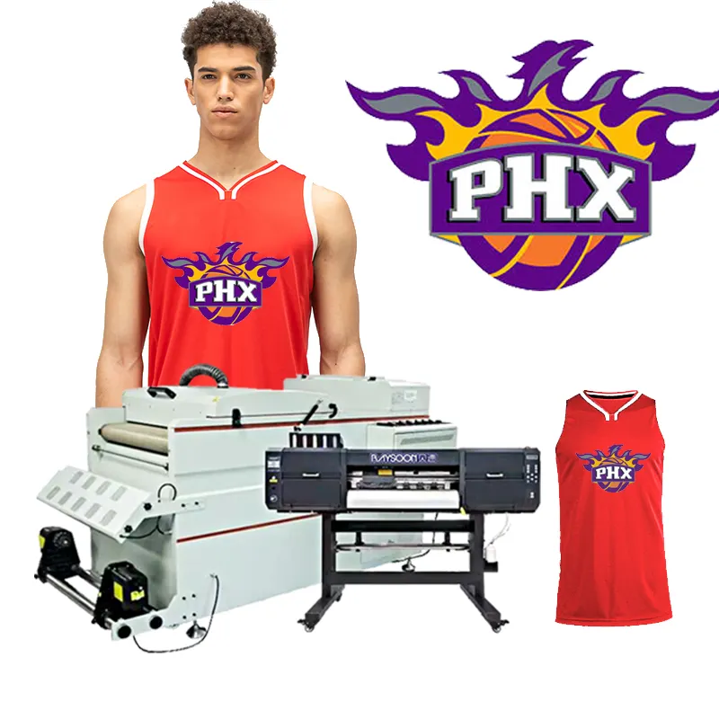 Baysoon DTF printer factory selling xp600 4720 i3200 heads 60cm T shirt DTG direct to film printer for all fabric