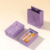 Caja de Regalo Morada para Lápiz Labial, Caja de Regalo Premium Vacía, Caja de Empaque para Regalo, Cumpleaños, Día de San Valentín, Día del Maestro