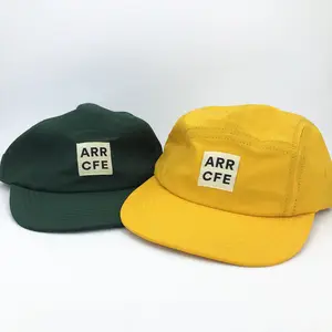 Плотная Водонепроницаемая нейлоновая 5 панель взрослые детские шляпы нашивки под заказ логотип на открытом воздухе, мужские и женские бейсбольные кепки, кепки