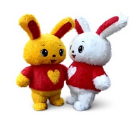 Costume de lapin gonflable - Adorable tenue de mascotte de lapin, déguisement de personnage de dessin animé gonflable pour événements (en stock)