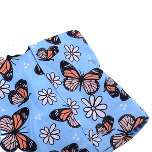 Vestido Corto Informal de Punto con Estampado Floral para Niña Pequeña, Cintura Elástica, Poliéster/Algodón, Secado Rápido - Product Image 2
