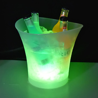 5L matériau écologique plastique PP batterie seau à glace LED