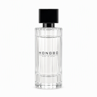 Flacon de parfum rond en verre transparent de 100 ml, emballage de parfum en cristal blanc, flacon avec vaporisateur, moule personnalisé