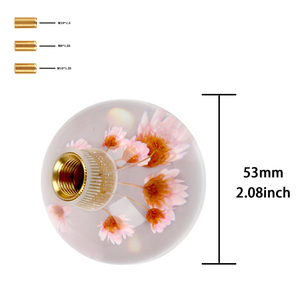 Manopla de Câmbio Universal em Cristal com Design de Flor 5.3cm para Transmissão Automática JDM - Acessório Automotivo - Product Image 3