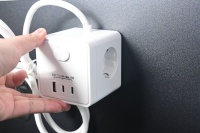 Enchufe Inteligente con Extensión USB E-Sun, Cubo con 3 Tomas de Corriente, 1 USB, 2 Puertos USB-C, Enchufe Europeo, 16A, 250V, Conexión a Tierra Estándar, Cable de 1.5m, CE, ROHS, EMC
