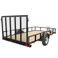 Remorque de transport de petites machines Hyroad, remorque de peinture au pistolet avec rampes de chargement, essieu simple, utilisation légère, 3000x1500mm, capacité de charge de 750 kg