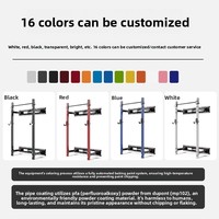 Station de musculation multifonctionnelle pliable en acier pour squats, tractions et exercices Smith à domicile