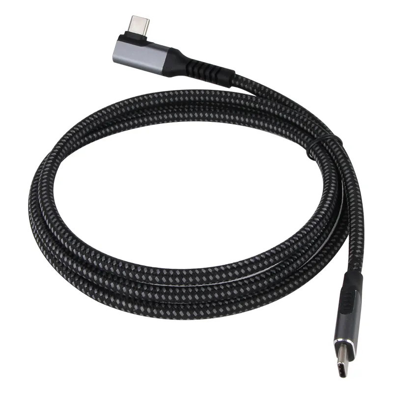 VCOM 1m sağ açı USB4 kablosu erkek erkek USB tip C kablo Thunderbolt 4/3 8K Video 100W güç şarj bağlantı noktası