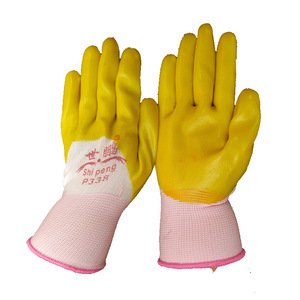 Guantes de PVC Amarillos Shipeng P338, Completamente Recubiertos, Impermeables, Resistentes al Aceite, para Manipulación de Productos Químicos, Guantes de Seguridad - Product Image 1
