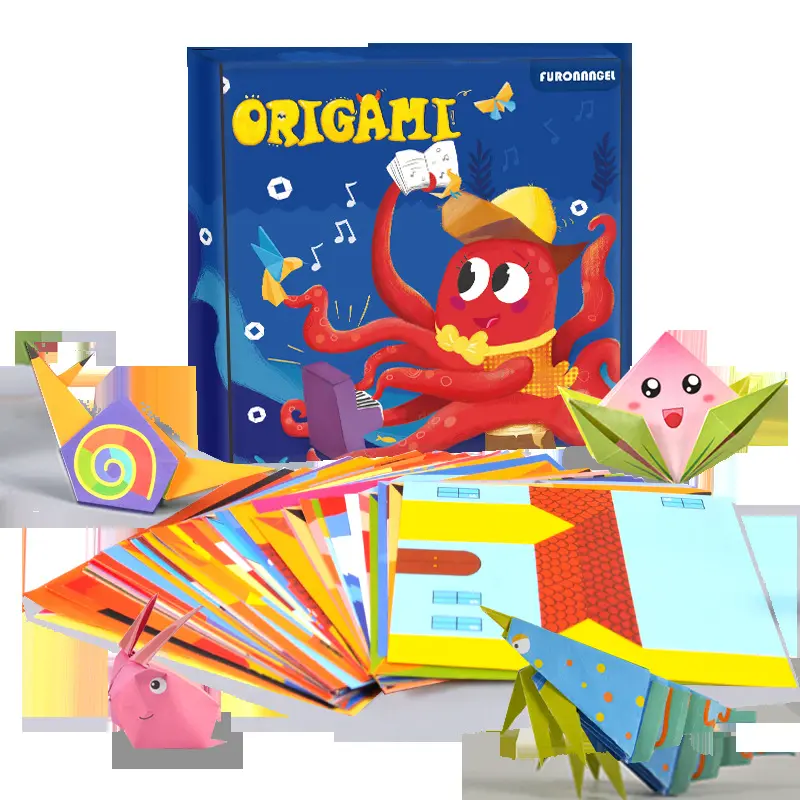 Spaß Baby Puzzle Origami gefaltete Papiers chnitt DIY Kinder Büttenpapier Bastel set Origami Spielzeug