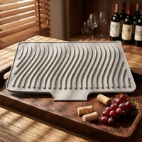 Tapis de drainage en silicone écologique RTS Magic Slope, tapis de cuisine résistant à la chaleur, tapis de table, tapis antidérapant épais pour baguettes, guide de drainage pour évier