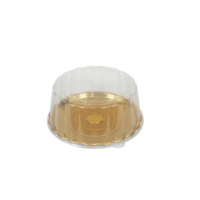 Boîte de rangement pour gâteaux en plastique thermoformé, boîte de présentation de gâteaux de mariage de luxe, plateau rond doré avec couvercle, 7 pouces, 8 pouces, 11 pouces