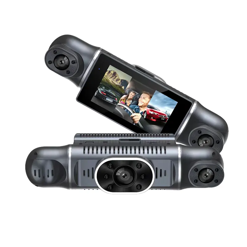 Relee 3 pollici 3 canali Dash Cam 1080P fotocamera videoregistratore a tripla via visione notturna FHD per DVR auto Taxi sinistra destra