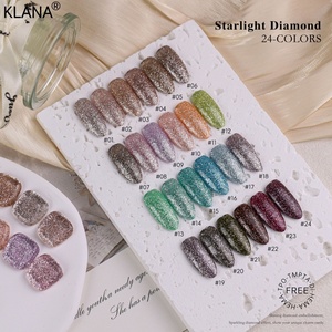 Ensemble de vernis à ongles en gel Starlight Diamond, 24 couleurs, paillettes fines scintillantes, gel UV LED à retirer par trempage, pour salon, vente en gros, marque privée - Product Image 2